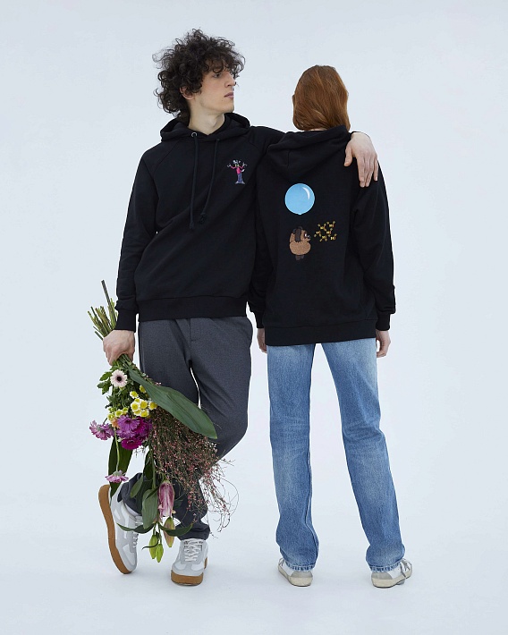 Толстовка Винни-Пух с капюшоном без молнии, XL - №14